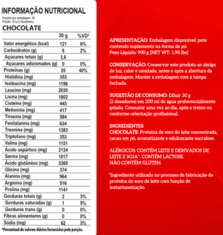 100% Whey 900g POTE INTEGRALMEDICA - Chocolate - Imagem 2