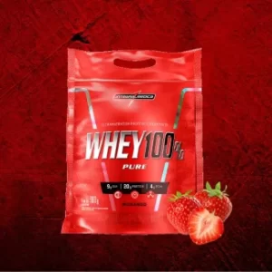 100% Whey 900g Refil – Integralmedica – Morango