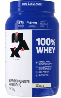 Max Titanium-100% Whey 900g POTE Baunilha