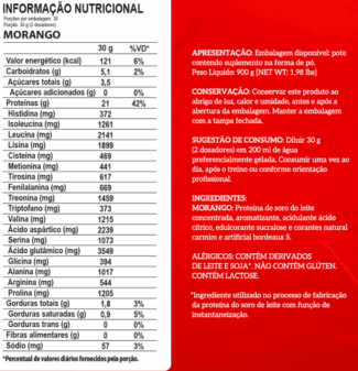 100% Whey 900g POTE – Integralmedica – Morango - Imagem 2