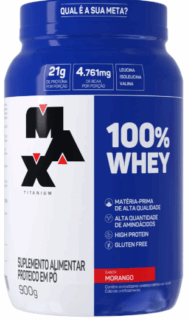 Max Titanium-100% Whey 900g POTE Morango