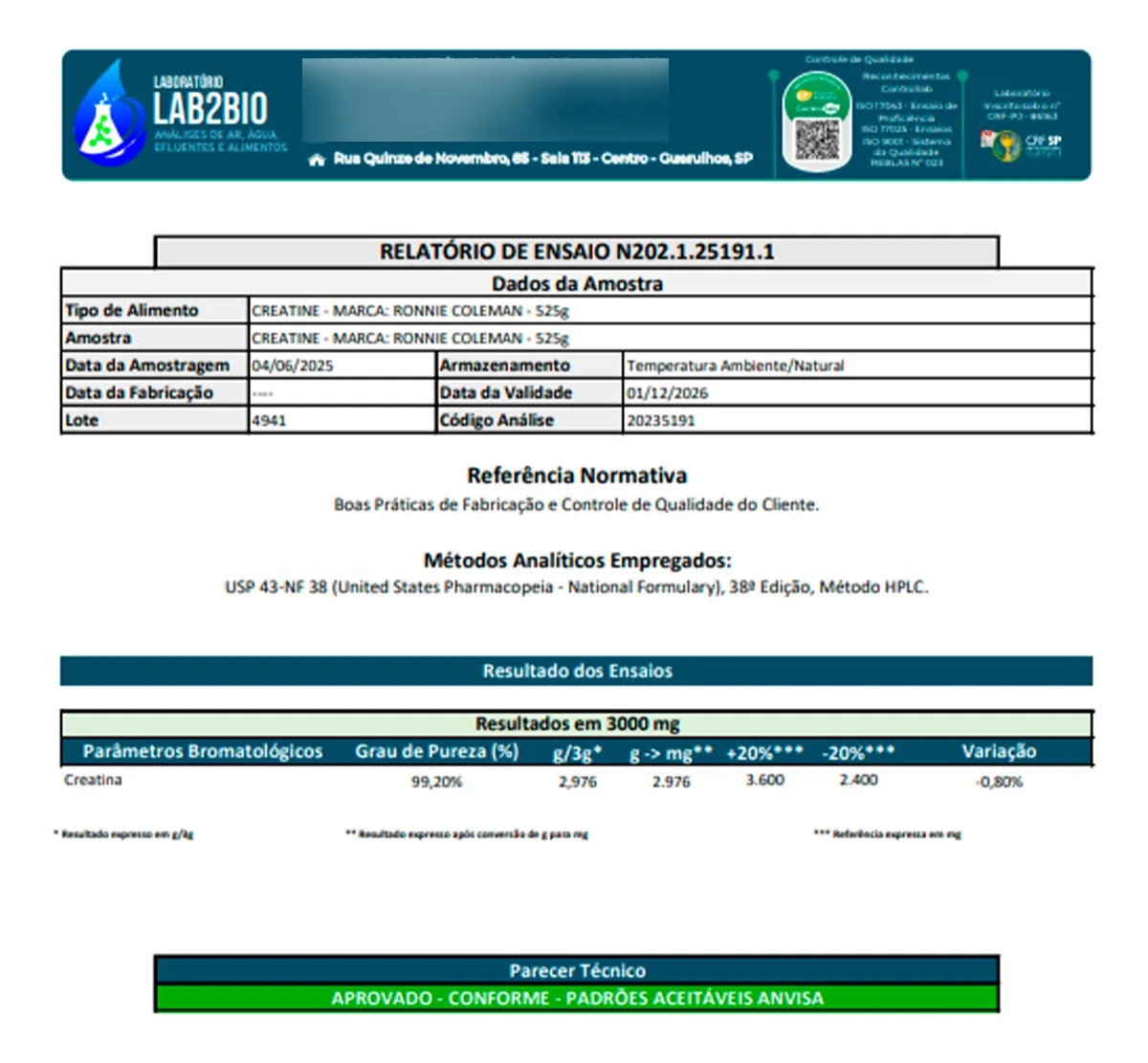 Creatina Ronnie Koleman 1Kg monohidratada Importada - Imagem 5