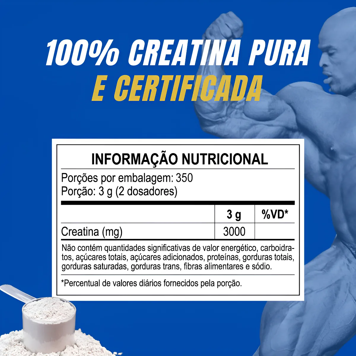 Creatina Ronnie Koleman 1Kg monohidratada Importada - Imagem 9