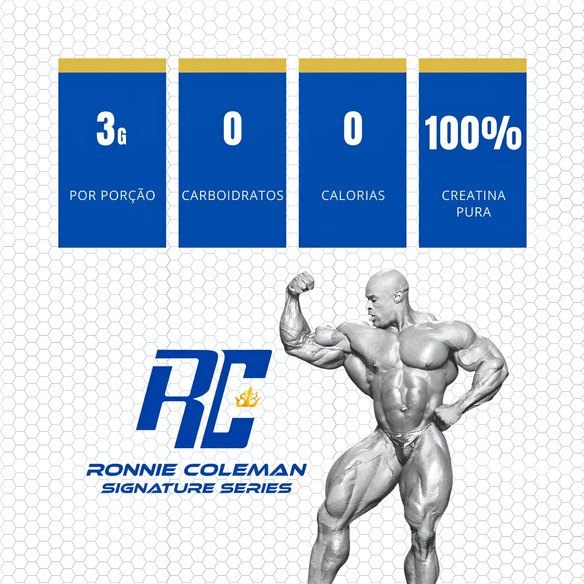 Creatina Ronnie Koleman 1Kg monohidratada Importada - Imagem 8